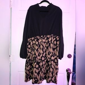 Shein curve, 3XL, black, snake print, dress, never worn